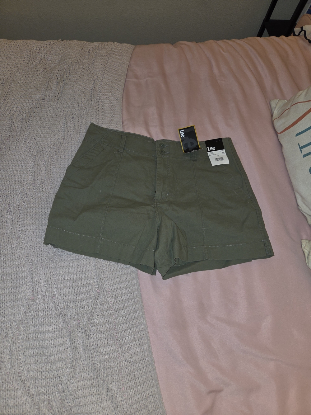 Lee High Waist Olive Utility Shorts